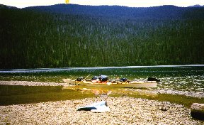double
                kayak at Bowron Lakes